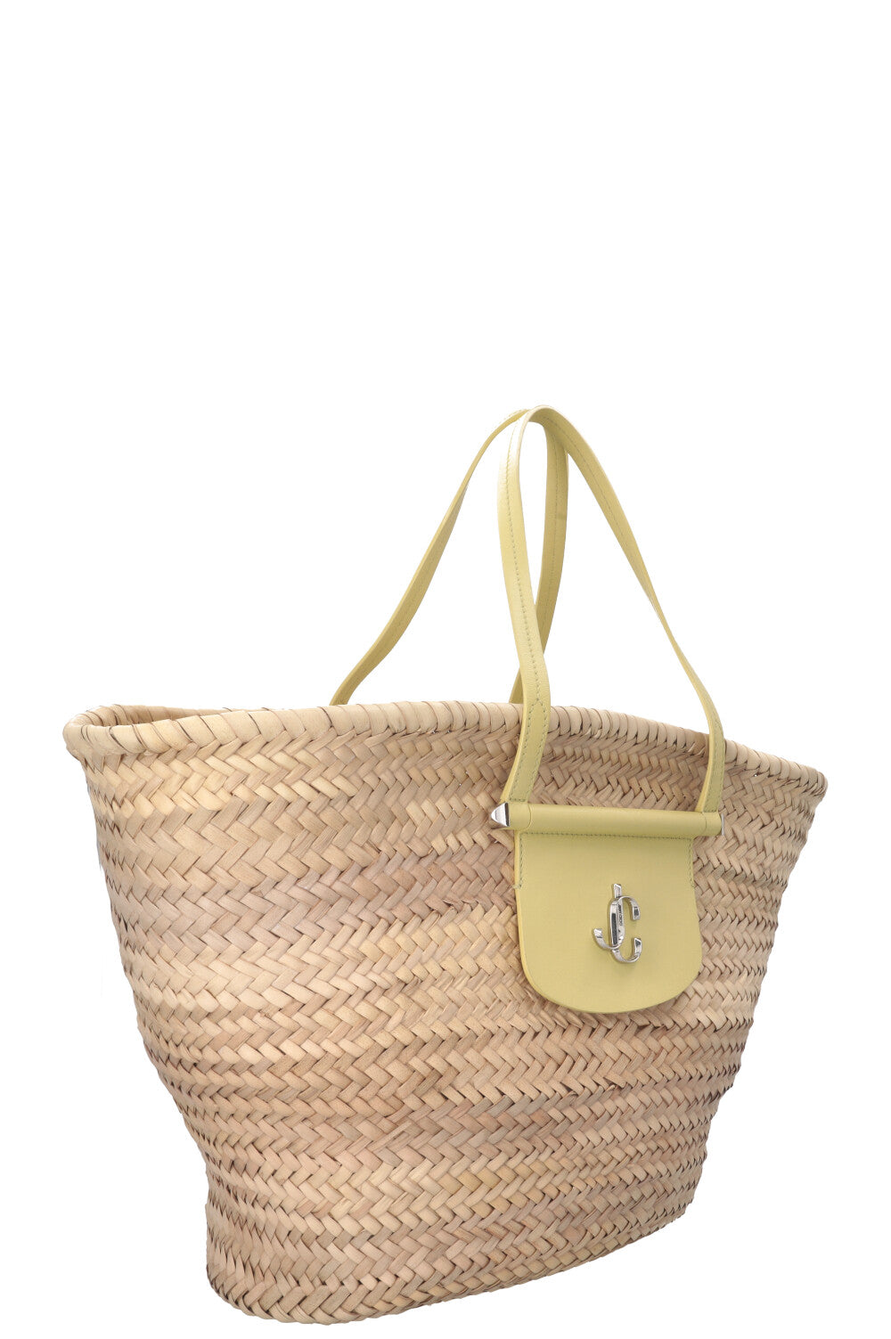 JIMMY CHOO Cabas Macy Raffia Lime
