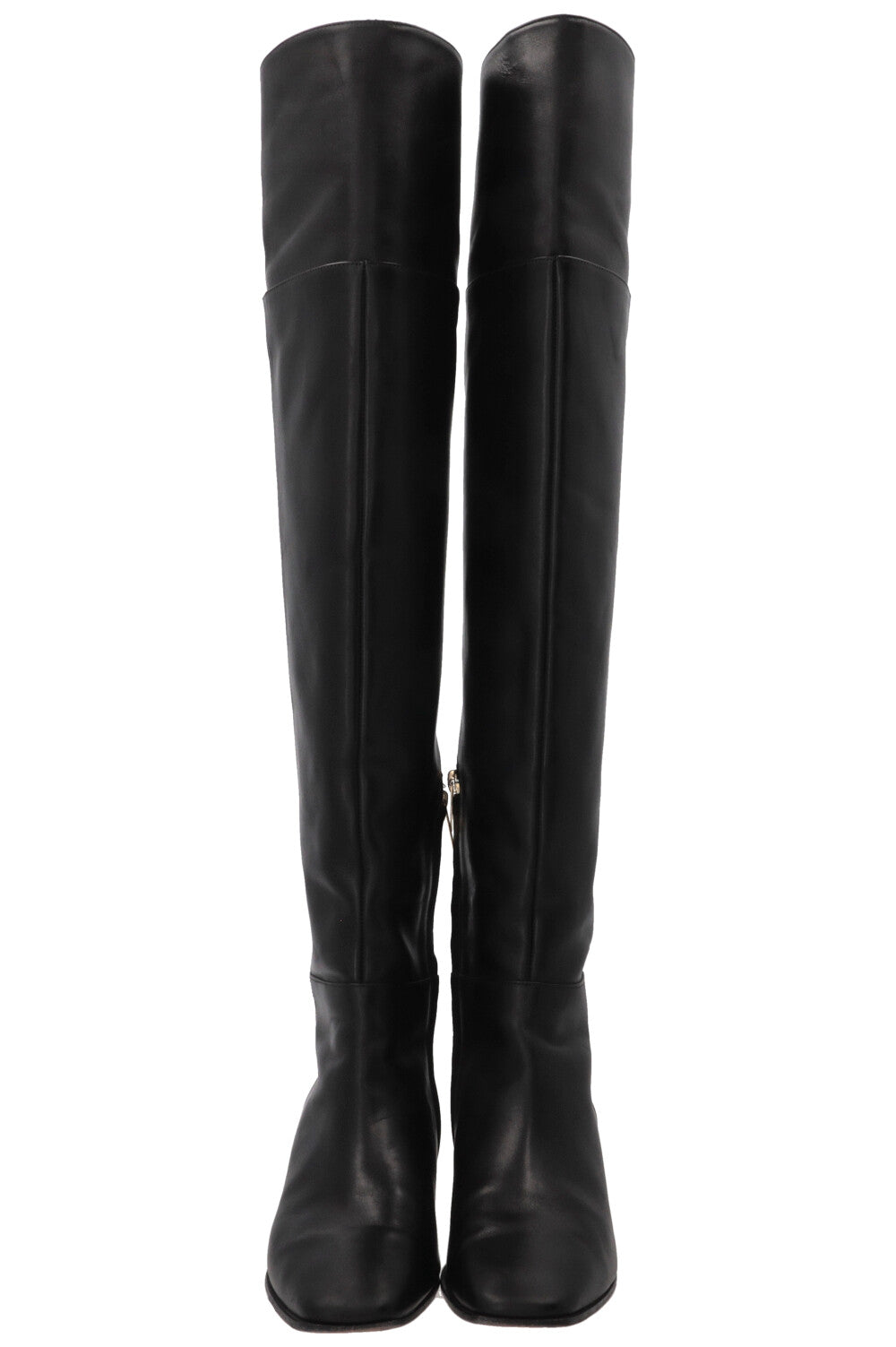JIMMY CHOO Overknee Boots Leather Black