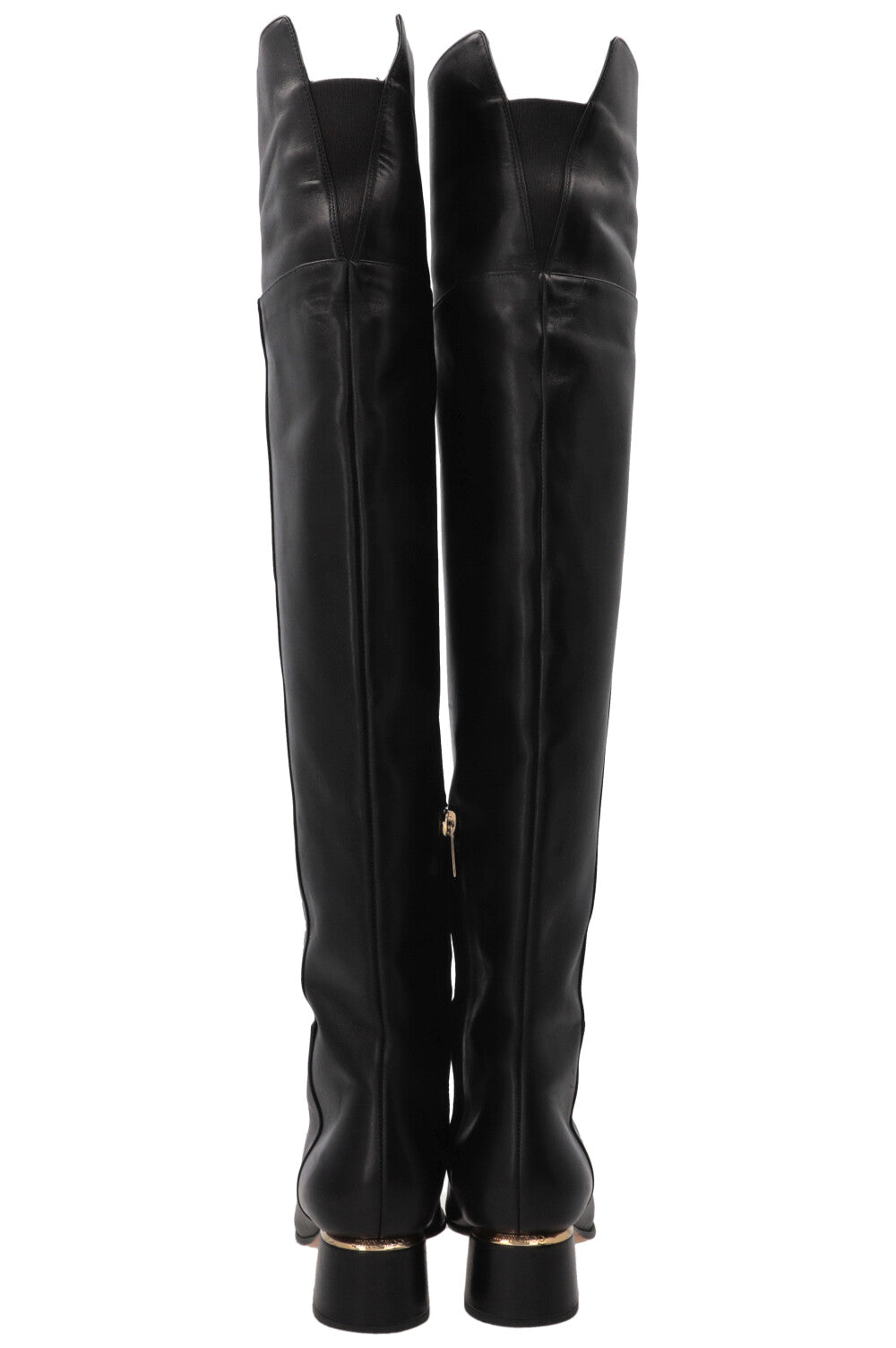 JIMMY CHOO Overknee Boots Leather Black