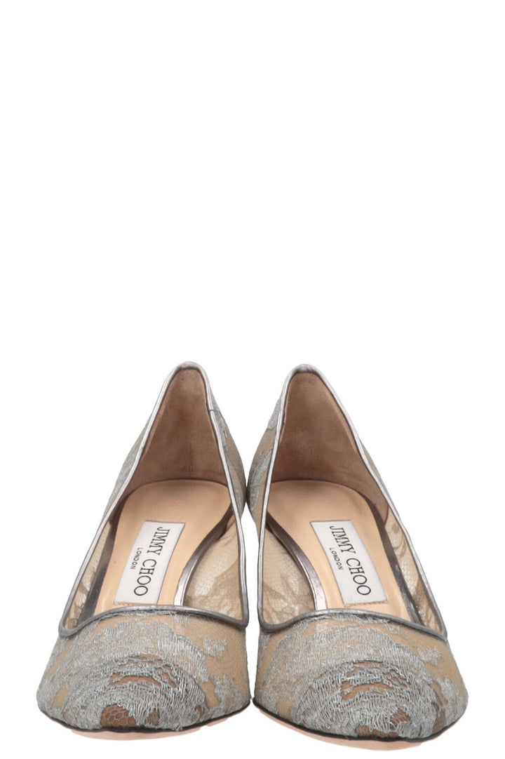 JIMMY CHOO Romy 60 Heels Lace Grey
