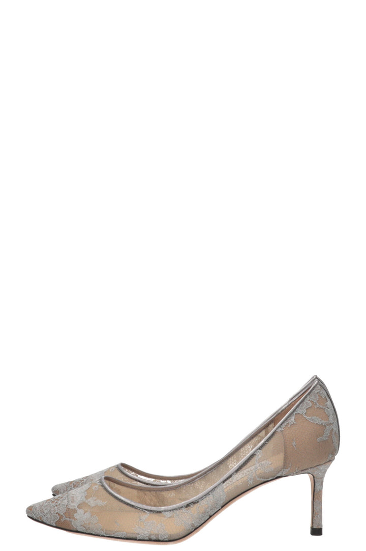 JIMMY CHOO Romy 60 Heels Lace Grey