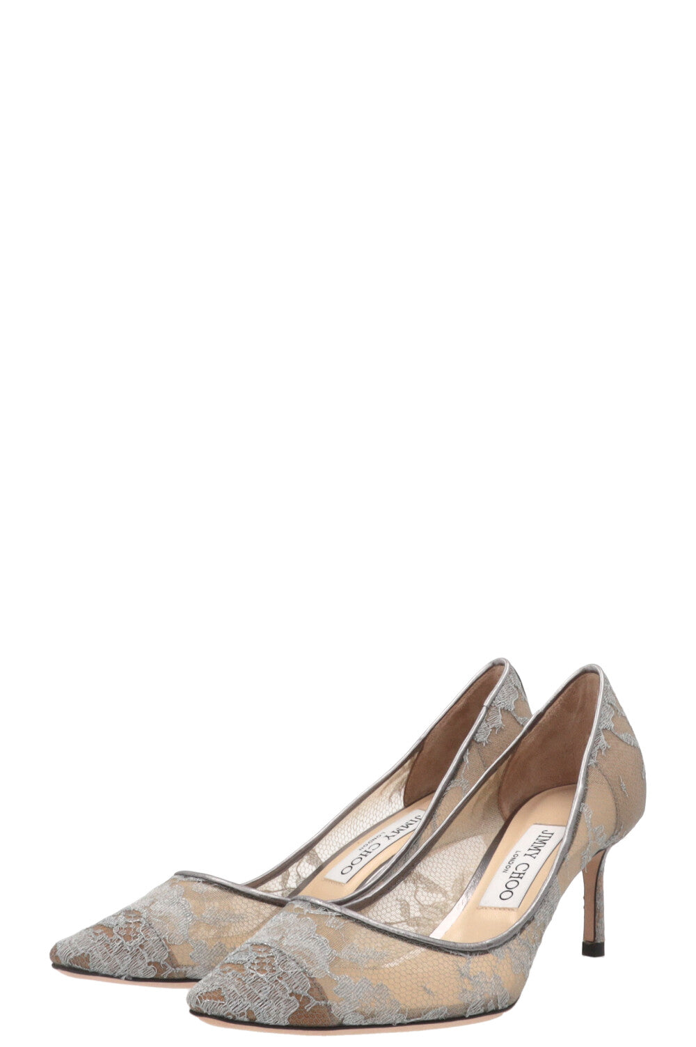 JIMMY CHOO Romy 60 Heels Lace Grey