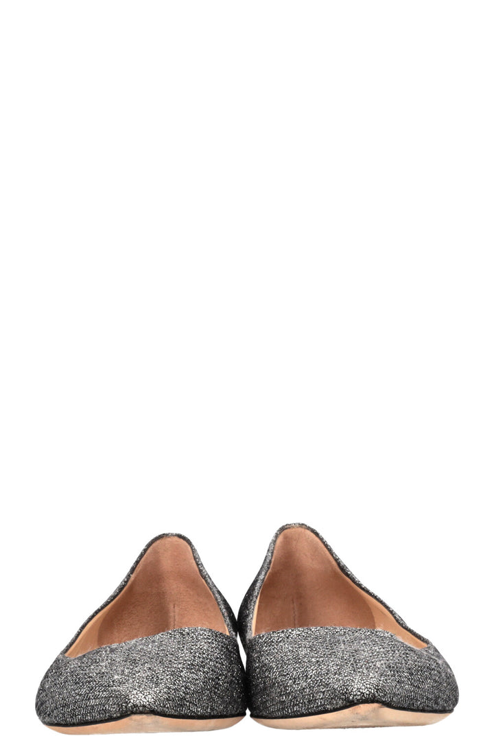 JIMMY CHOO Romy Ballerines Paillettes Argentées