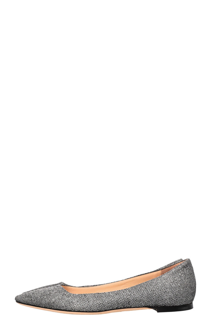 JIMMY CHOO Romy Ballerines Paillettes Argentées