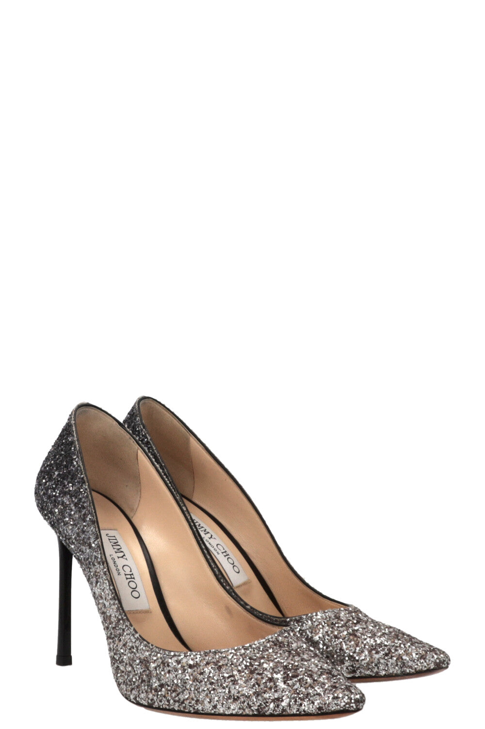 JIMMY CHOO Romy Glitter Pumps Silver