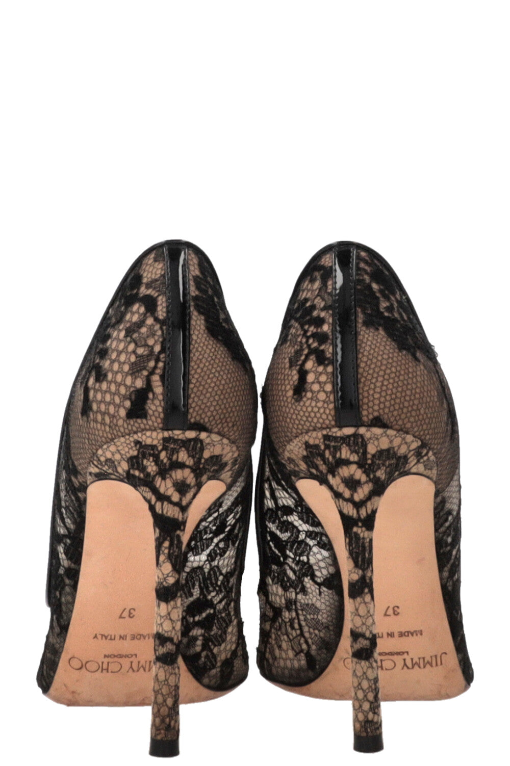 JIMMY CHOO Escarpins Romy 100 dentelle noire