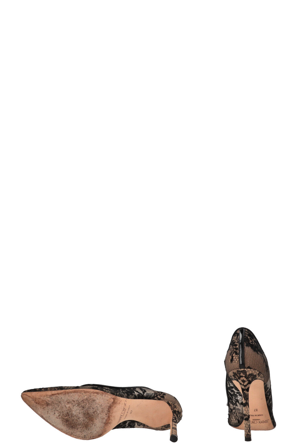 JIMMY CHOO Escarpins Romy 100 dentelle noire