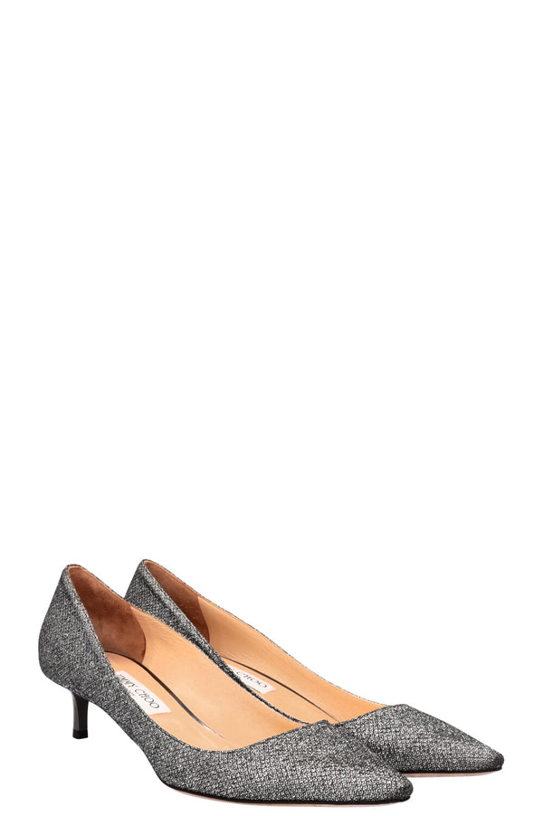 JIMMY CHOO Romy Pumps 40 Glitter Silver