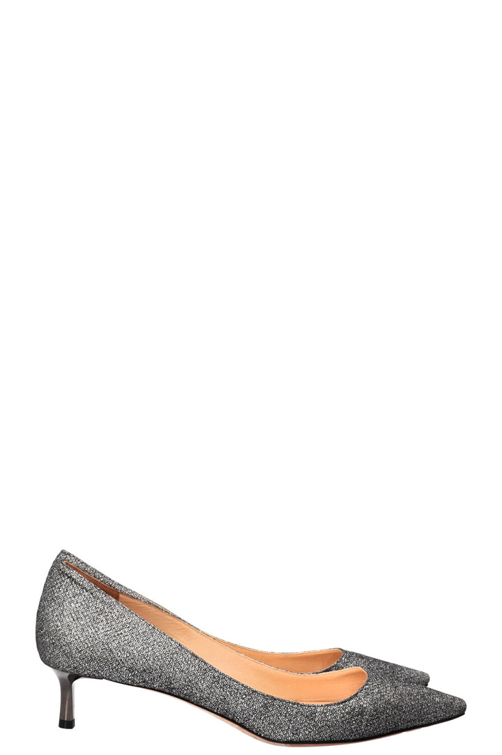 JIMMY CHOO Romy Pumps 40 Glitter Silver