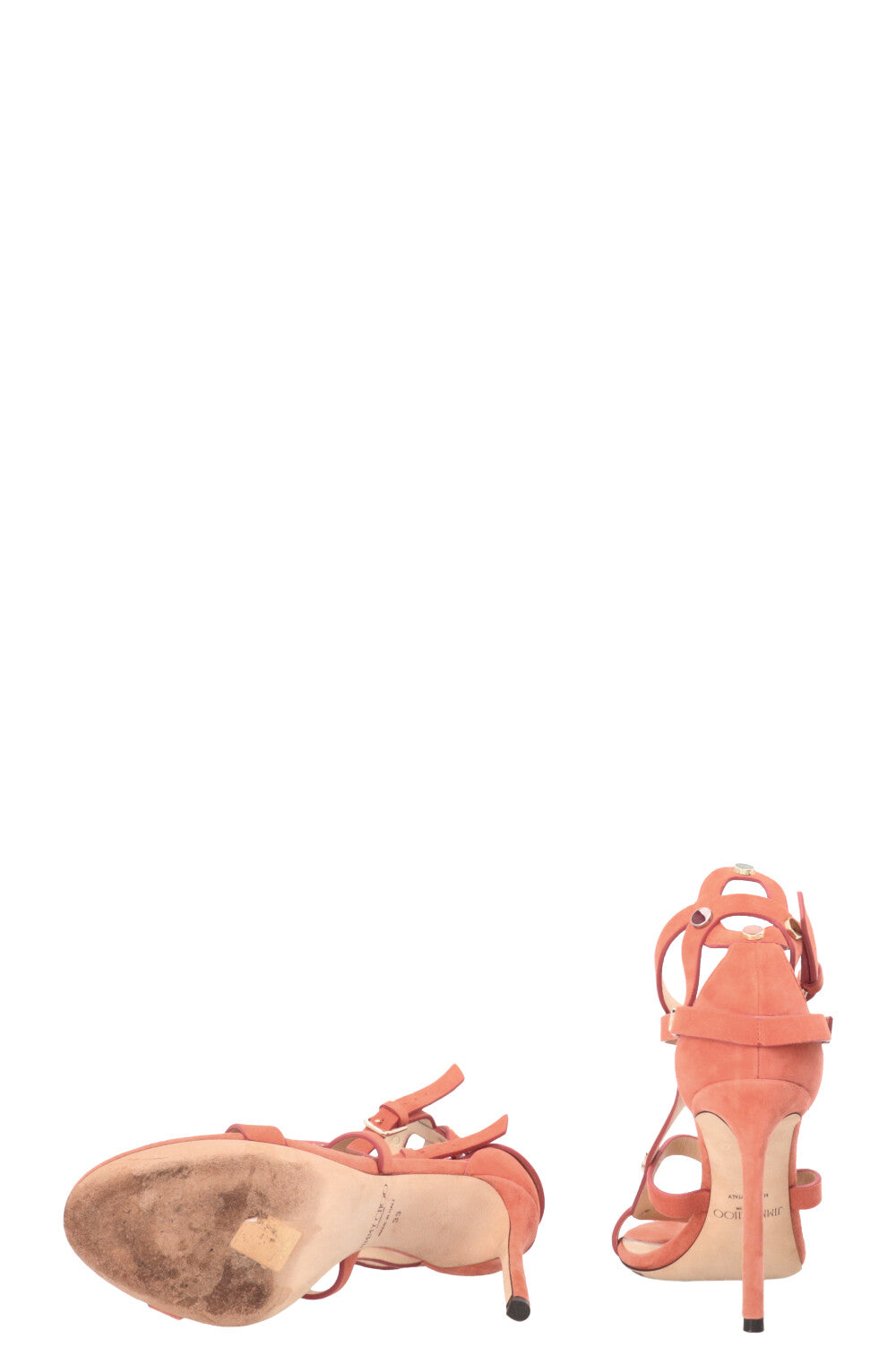 JIMMY CHOO Sandals Suede Peach
