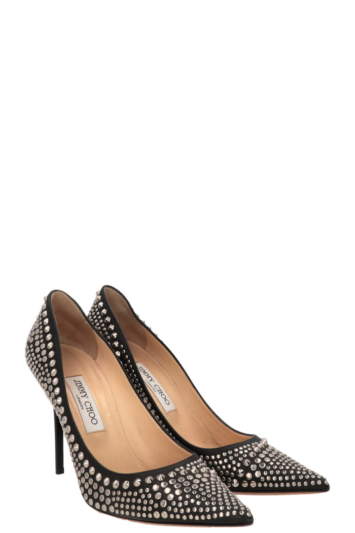 JIMMY CHOO Escarpins cloutés Cuir Noir