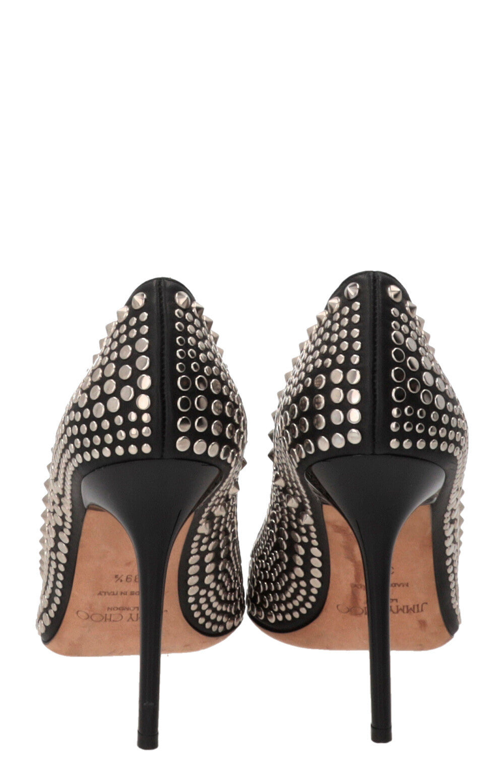 JIMMY CHOO Escarpins cloutés Cuir Noir