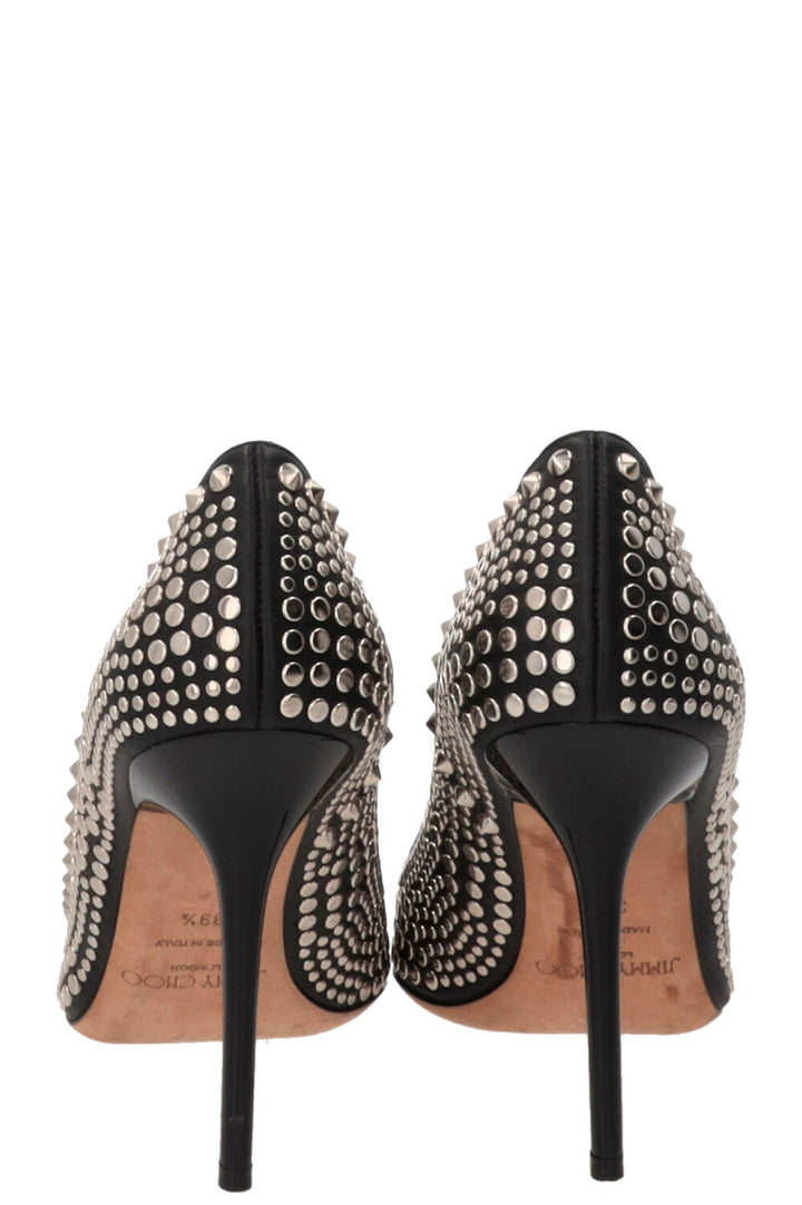 JIMMY CHOO Escarpins cloutés Cuir Noir