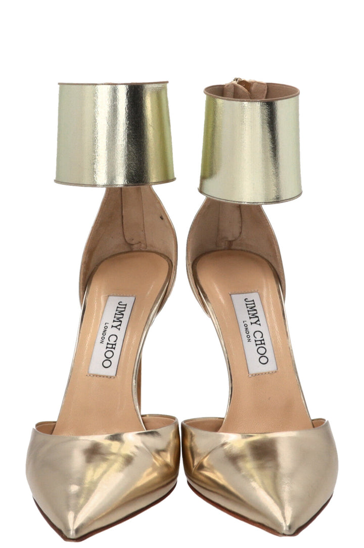 JIMMY CHOO Trinny Heels Leather Gold