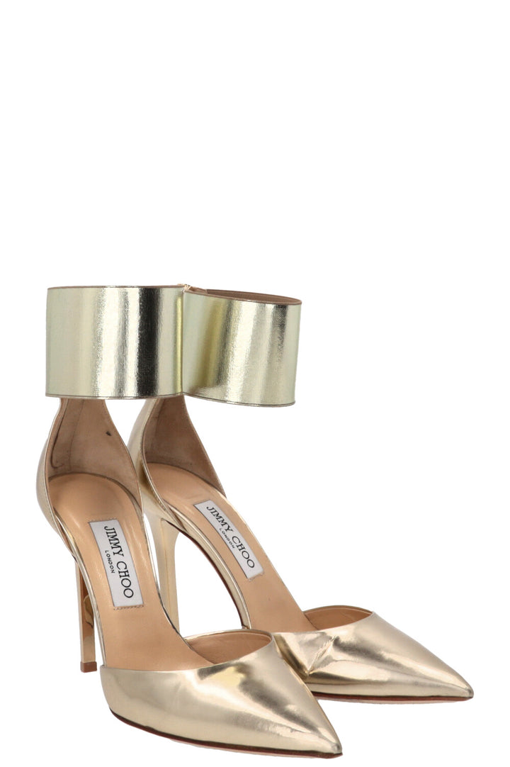 JIMMY CHOO Trinny Heels Leather Gold