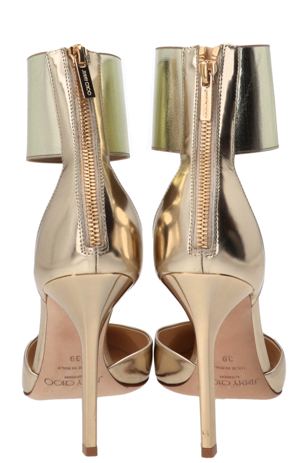 JIMMY CHOO Trinny Heels Leather Gold