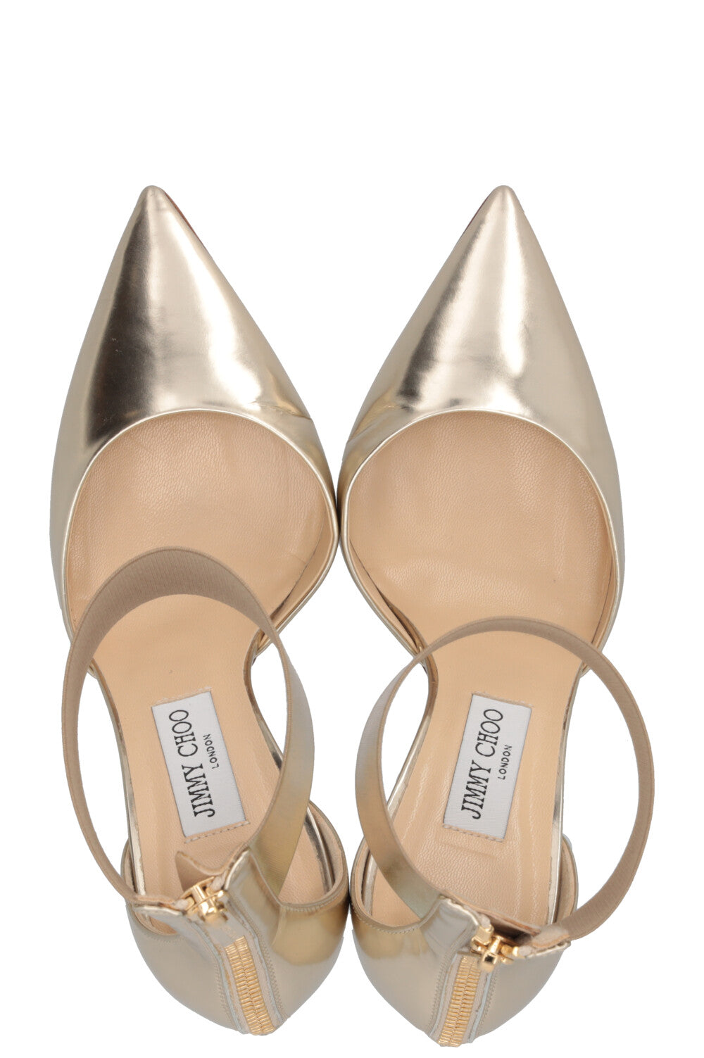JIMMY CHOO Trinny Heels Leather Gold