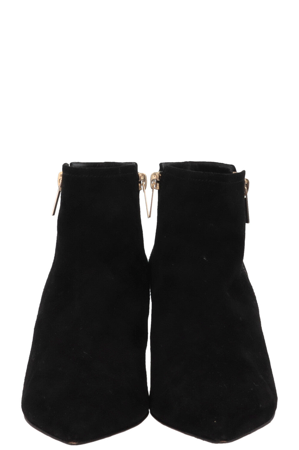 JIMMY CHOO Two-Zip Ankle Boots Suede Black