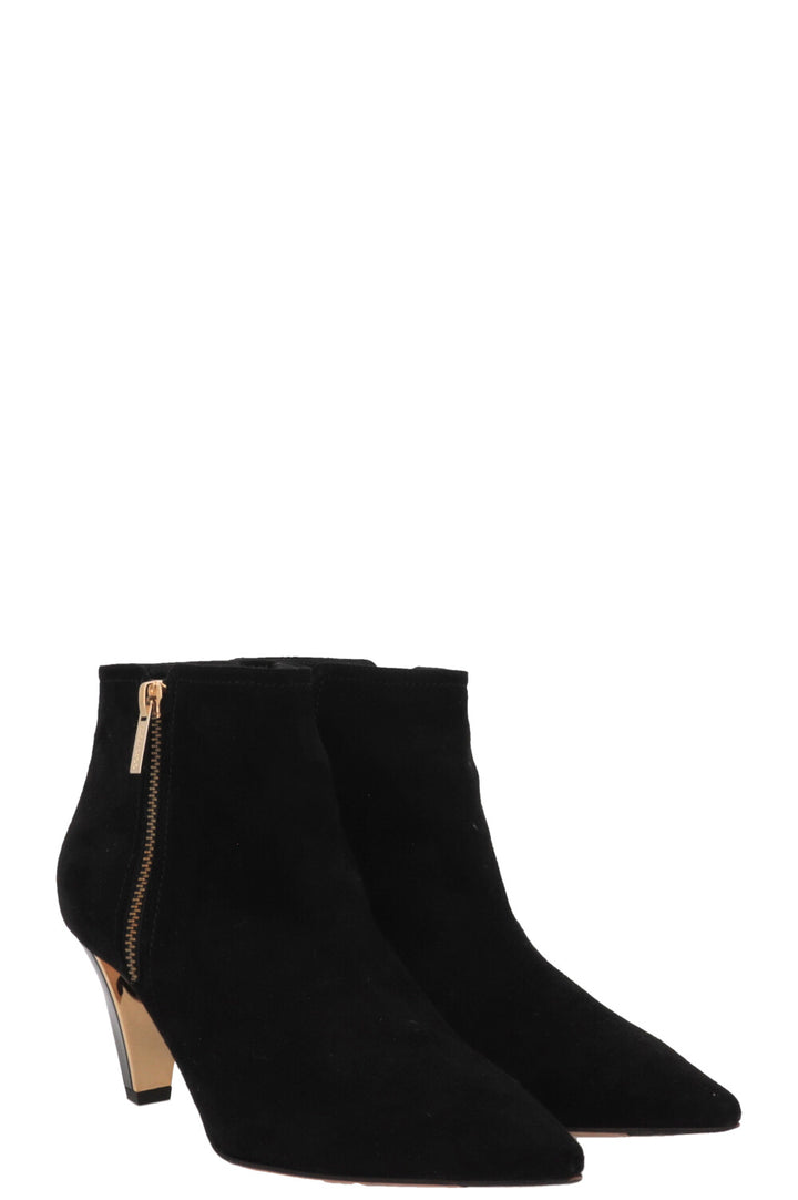 JIMMY CHOO Two-Zip Ankle Boots Suede Black