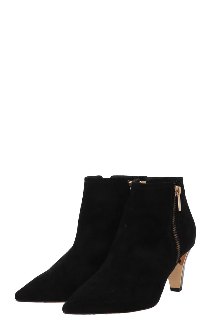 JIMMY CHOO Two-Zip Ankle Boots Suede Black