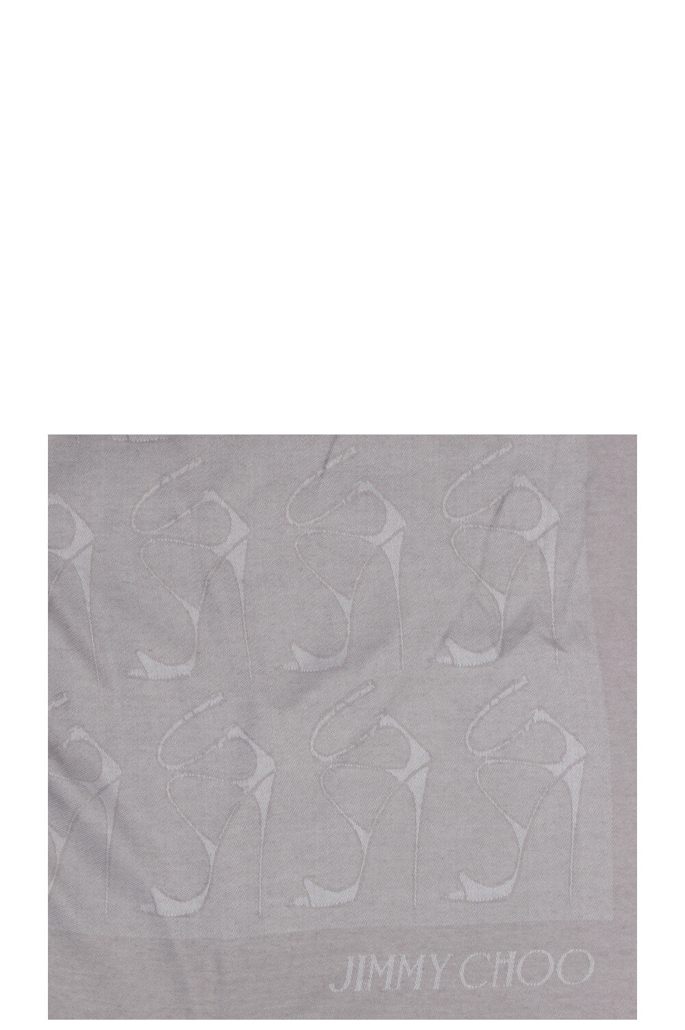 JIMMY CHOO Yvette Heel Print Scarf Grey
