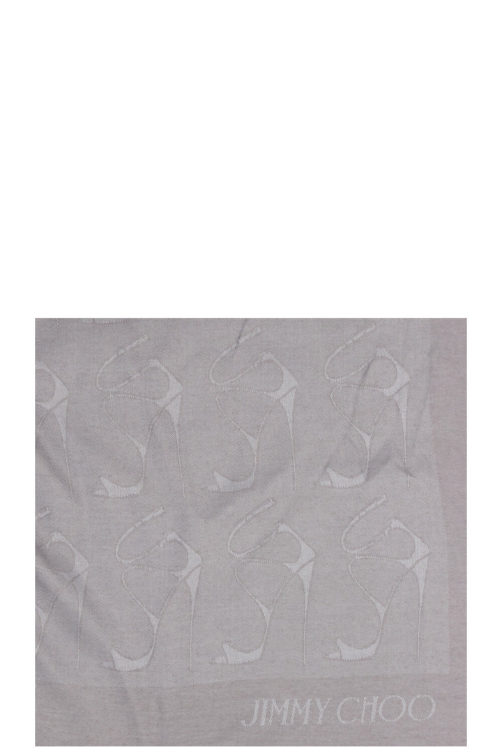 JIMMY CHOO Yvette Heel Print Scarf Grey
