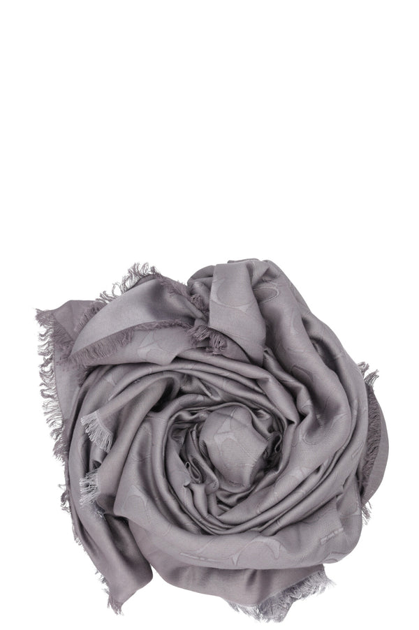 JIMMY CHOO Yvette Heel Print Scarf Grey