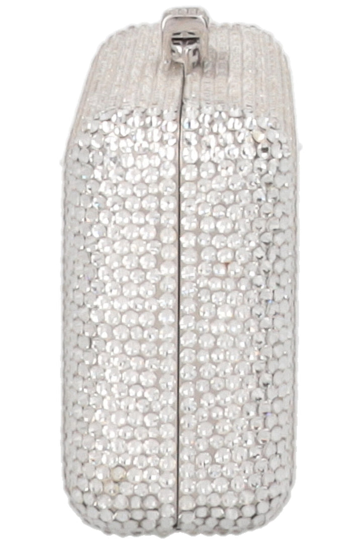 JUDITH LEIBER Slim Side Clutch Crystal Silver