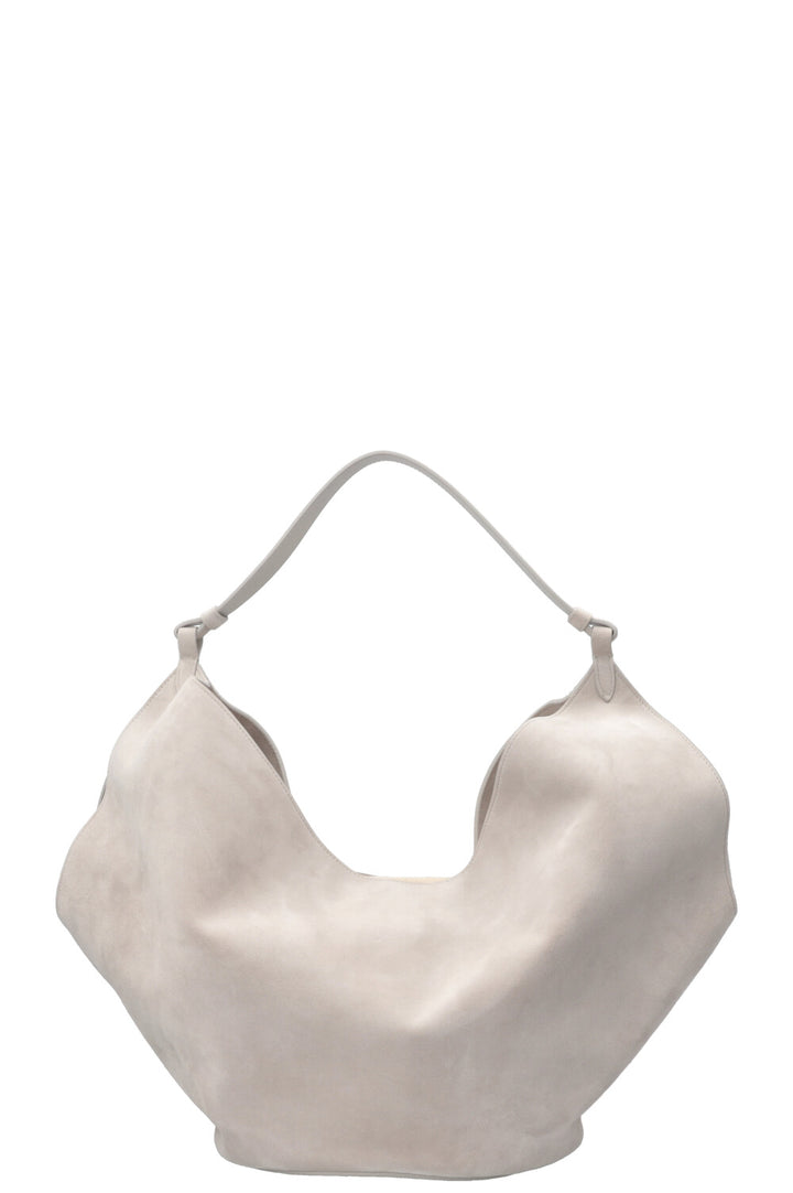 KHAITE Medium Lotus Bag Suede Grey
