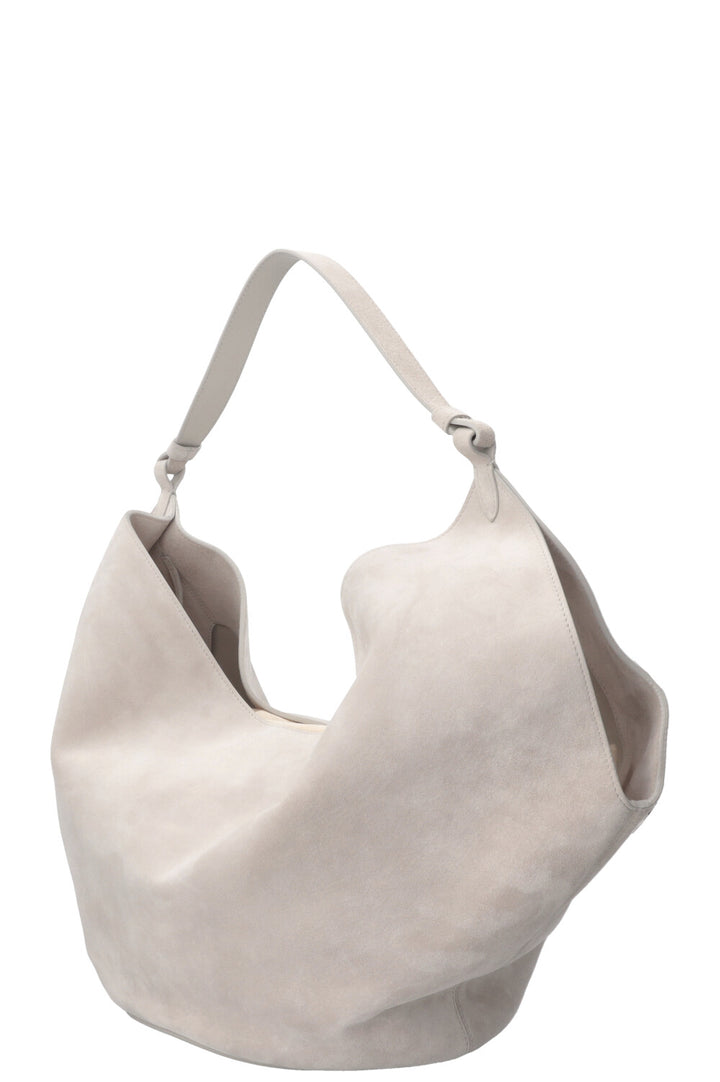 KHAITE Medium Lotus Bag Suede Grey