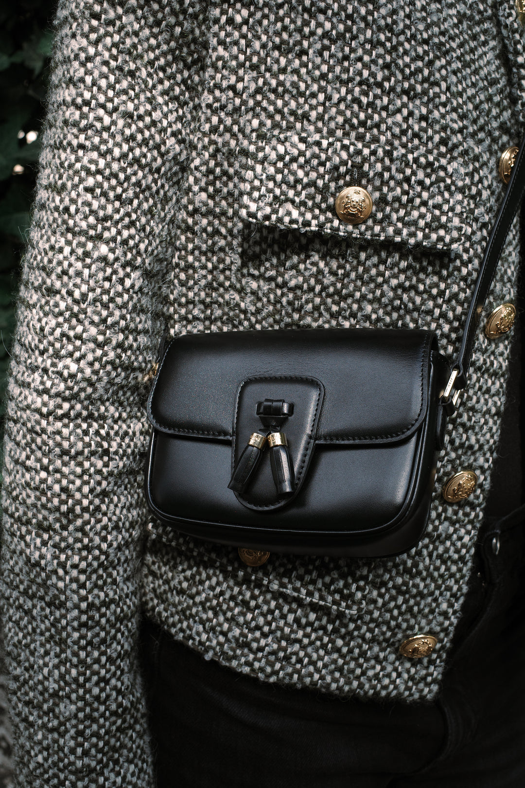 CELINE Teen Tassel Bag Black