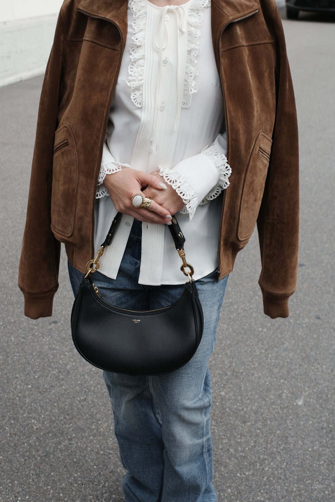 CELINE Ava Shoulder Bag Black