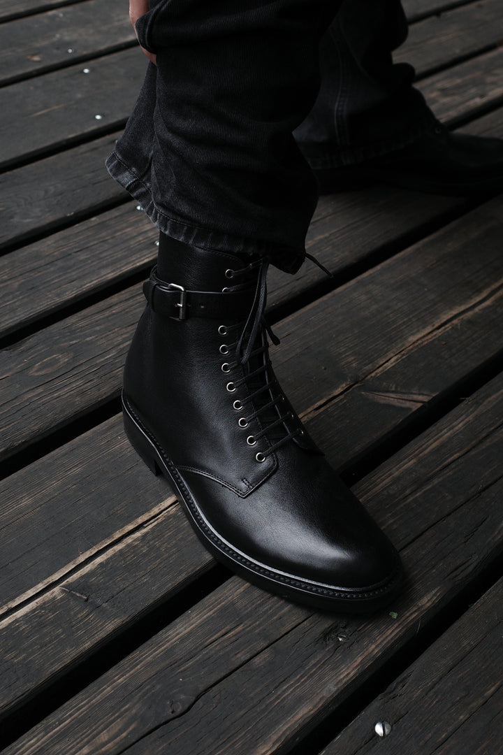 Bottines à boucle Army SAINT LAURENT noires