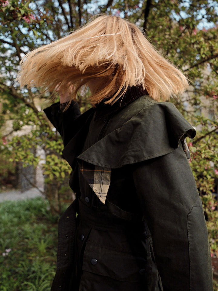 CHLOÉ X BARBOUR Dustyn Wax Jacket Green