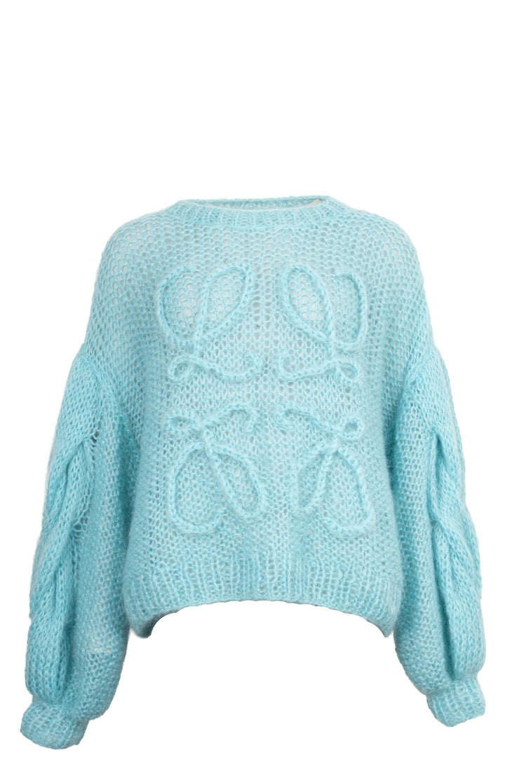 LOEWE Anagram Chunky Knit Turquoise