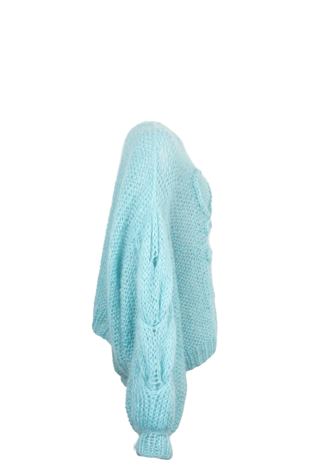 LOEWE Anagram Chunky Knit Turquoise