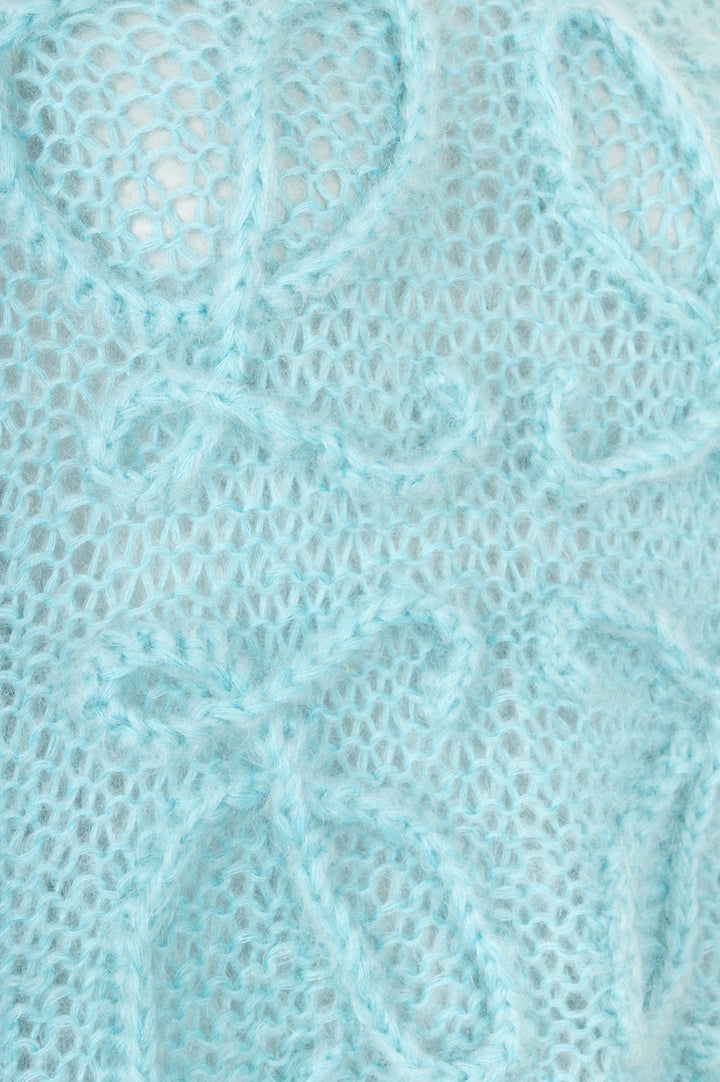 LOEWE Anagram Chunky Knit Turquoise