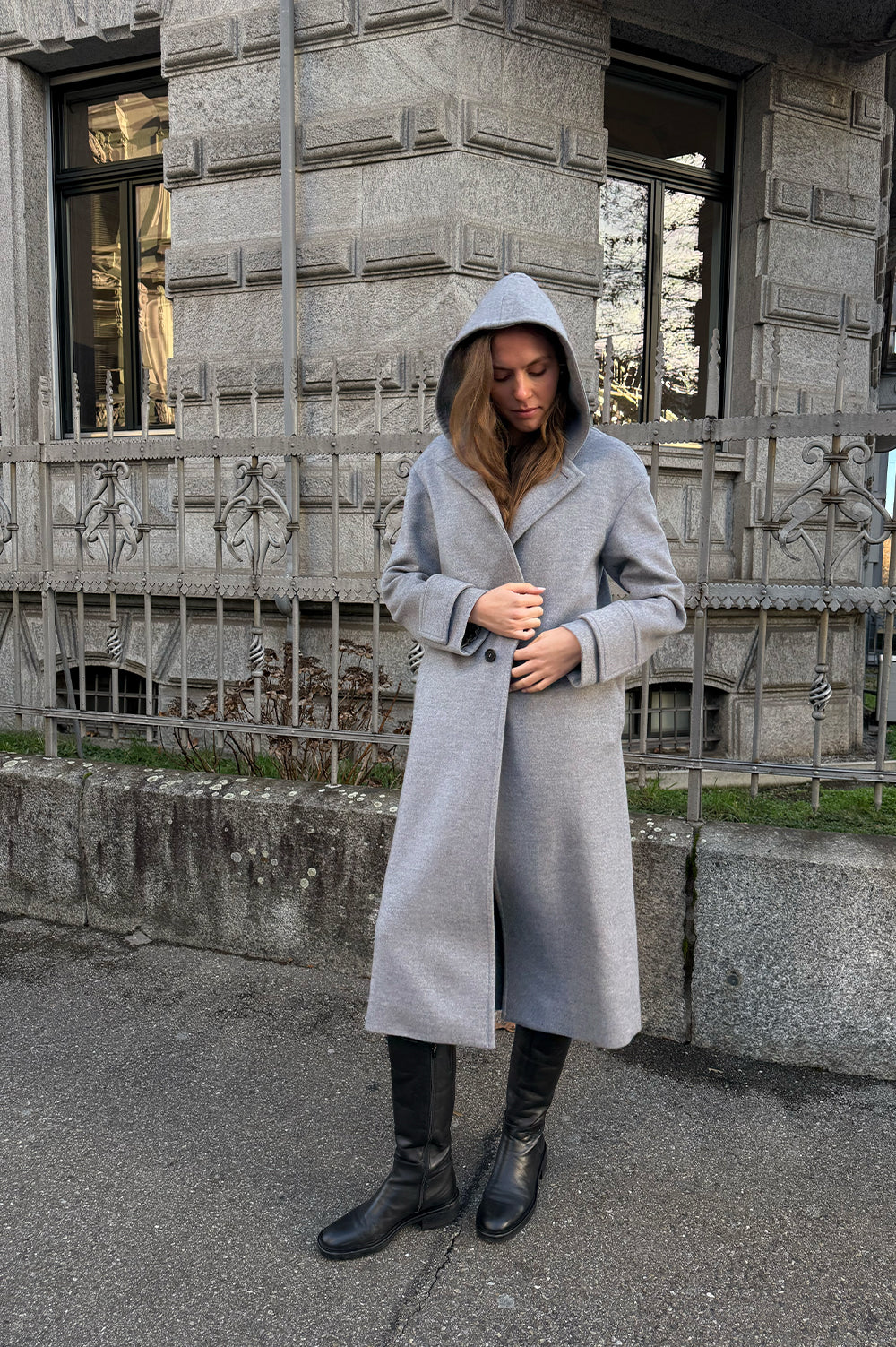 Winter women's grey latest coat
