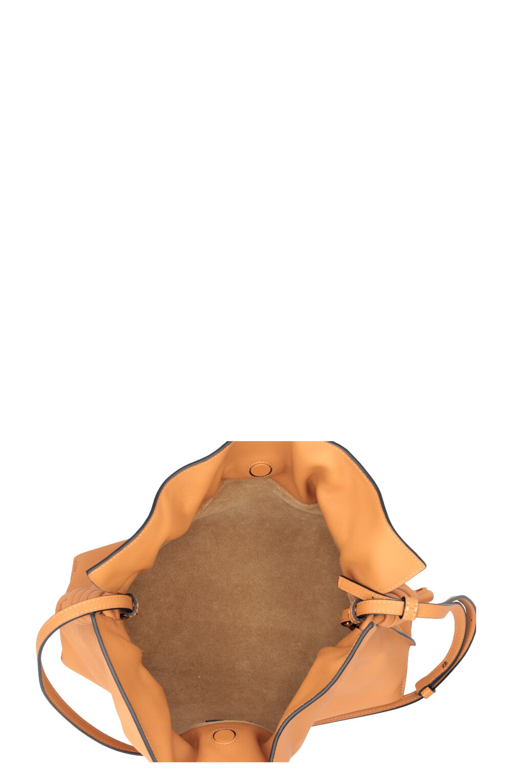 Pochette Flamenco Medium LOEWE en cuir de veau tabac