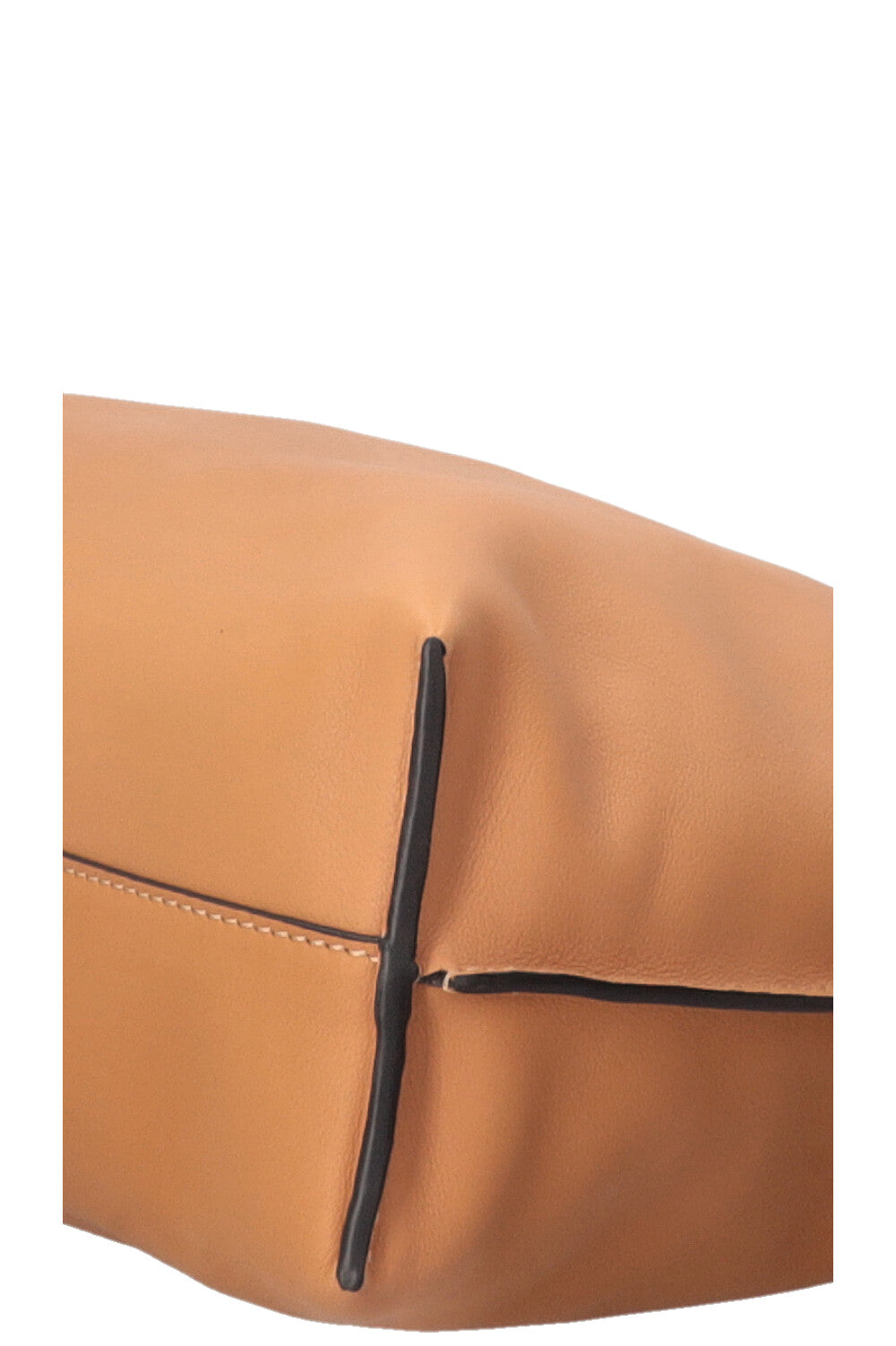Pochette Flamenco Medium LOEWE en cuir de veau tabac