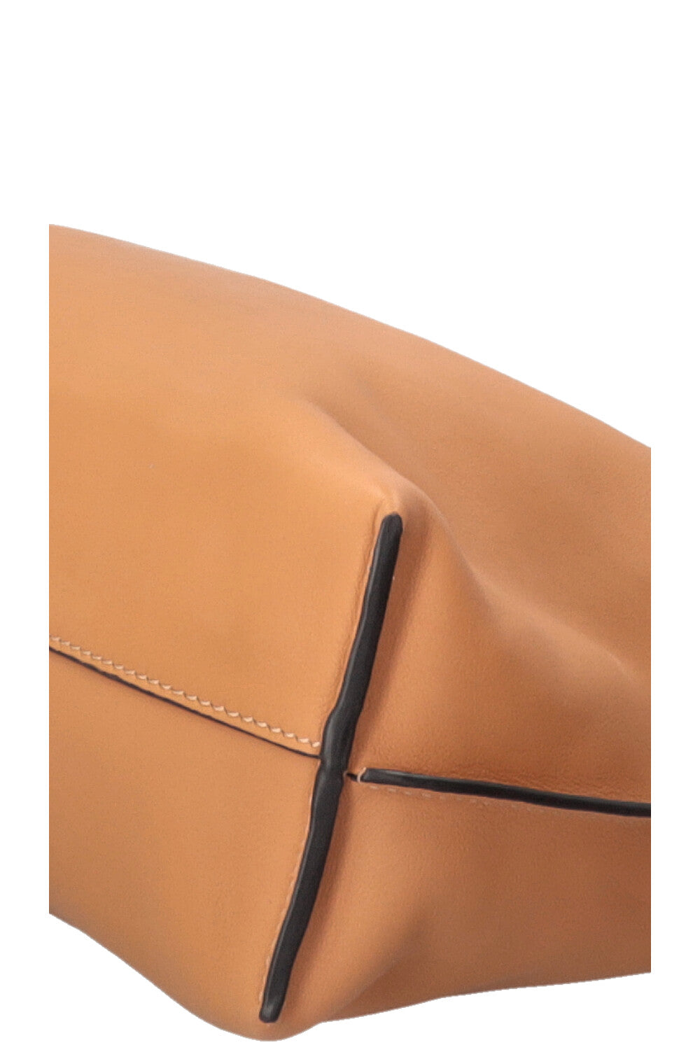 Pochette Flamenco Medium LOEWE en cuir de veau tabac