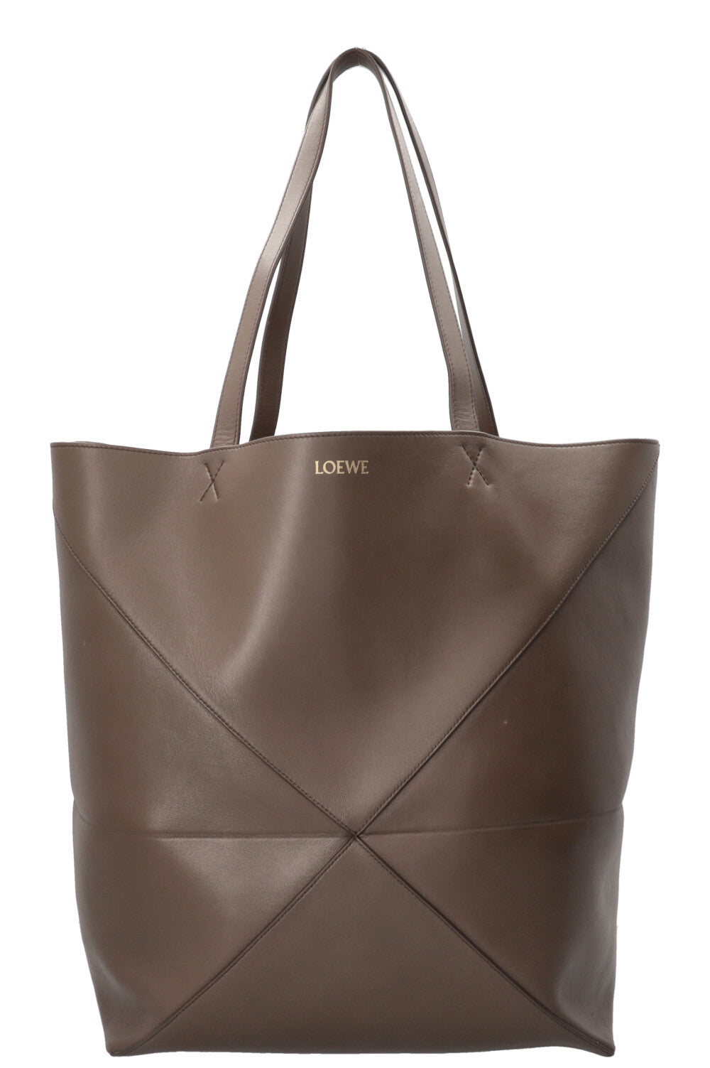 LOEWE Medium Horizontal Puzzle Fold Tote Taupe