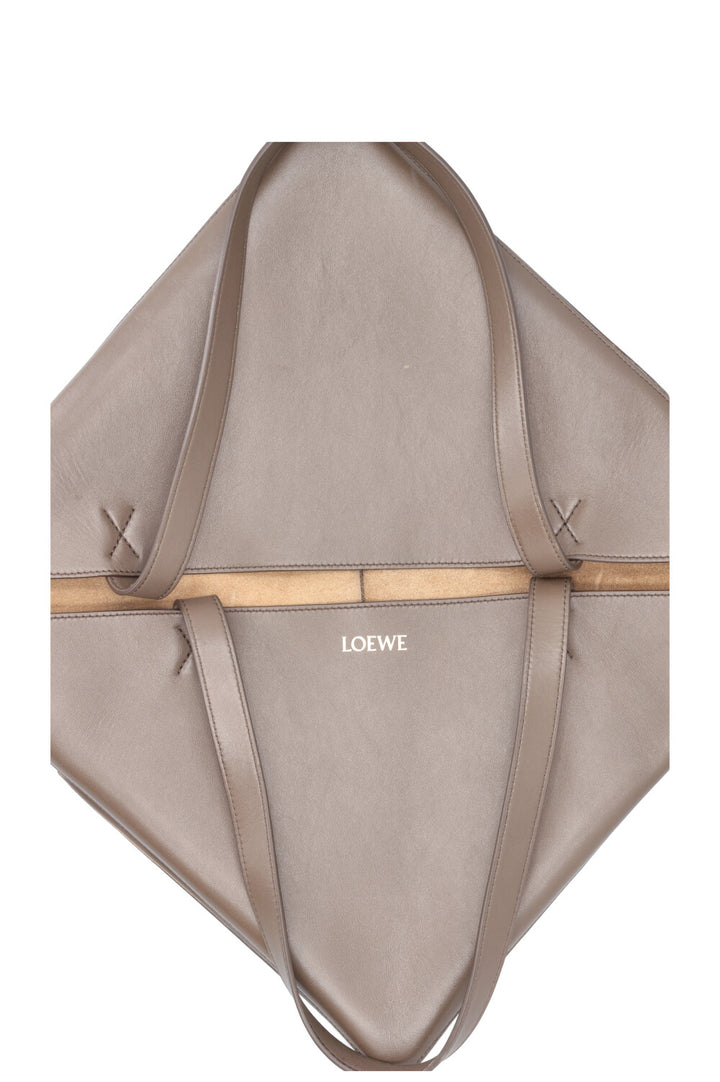 LOEWE Medium Horizontal Puzzle Fold Tote Taupe