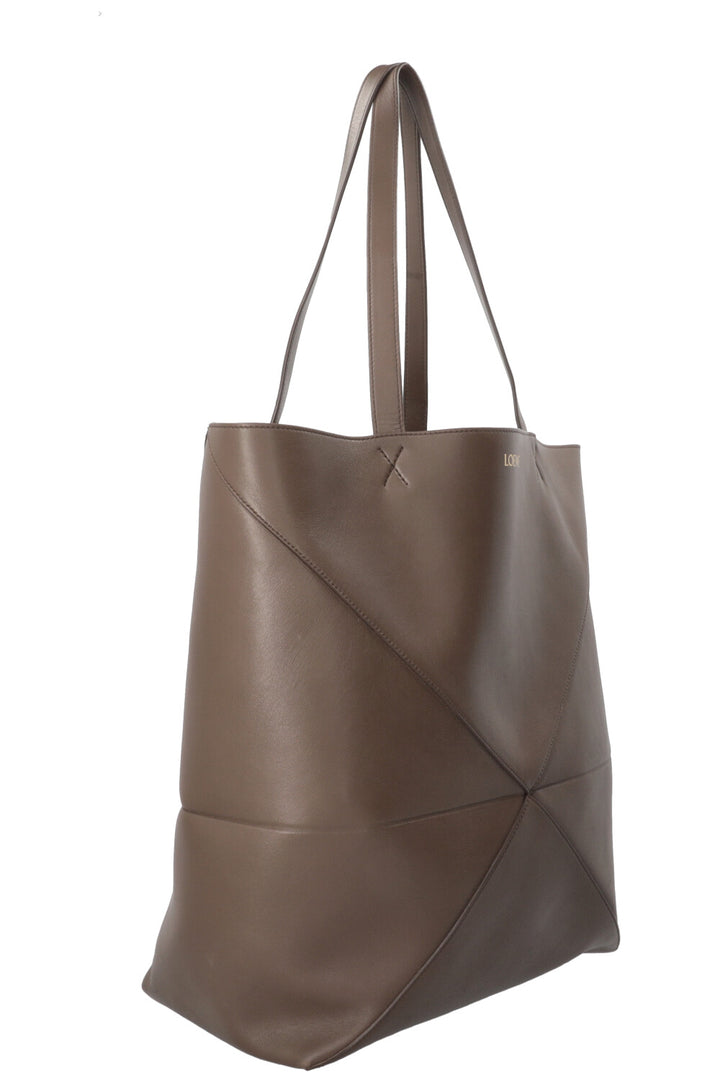 LOEWE Medium Horizontal Puzzle Fold Tote Taupe