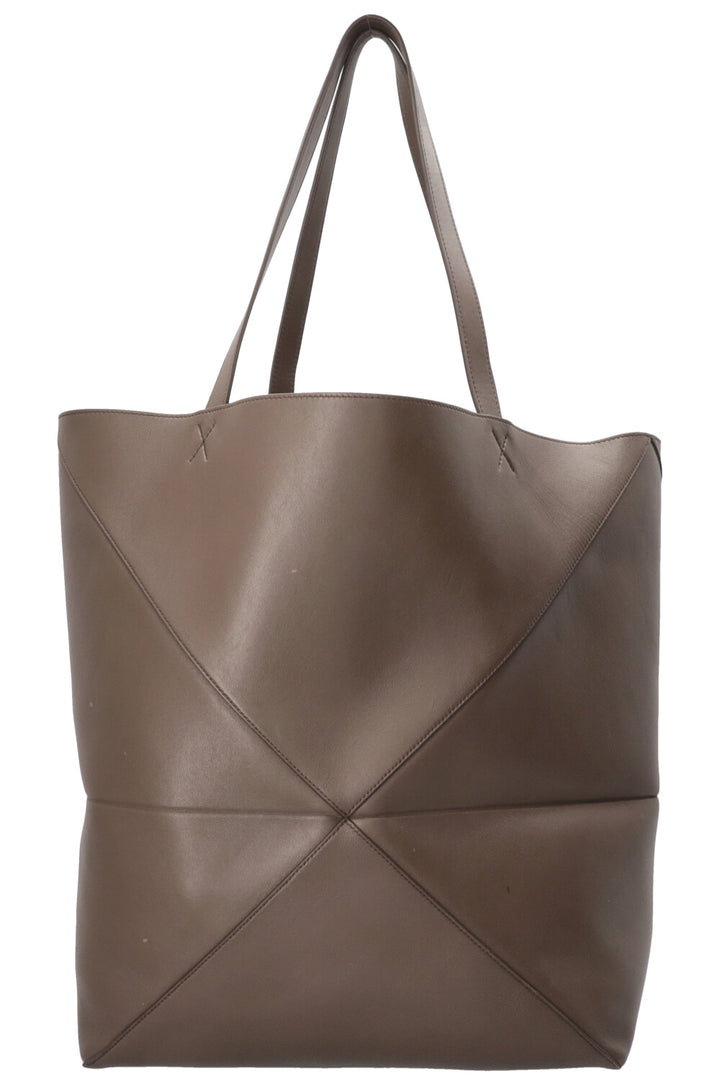 LOEWE Medium Horizontal Puzzle Fold Tote Taupe