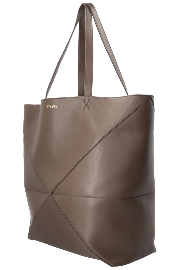 LOEWE Medium Horizontal Puzzle Fold Tote Taupe