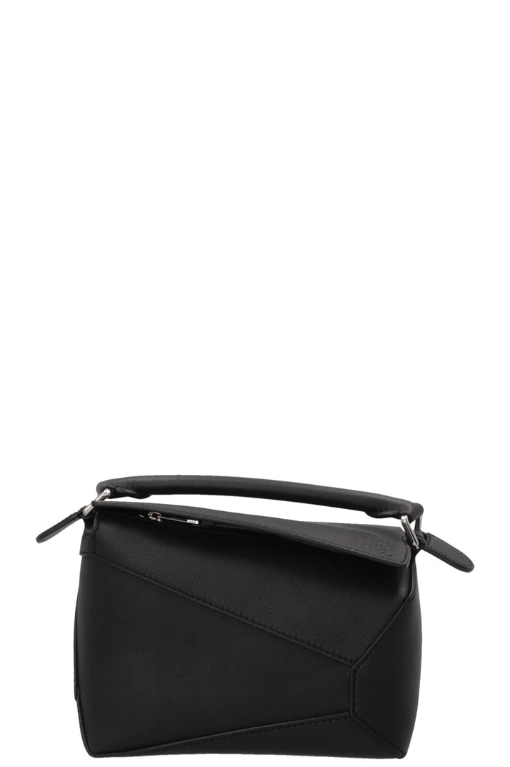 LOEWE Mini Puzzle Bag Black Leather Black