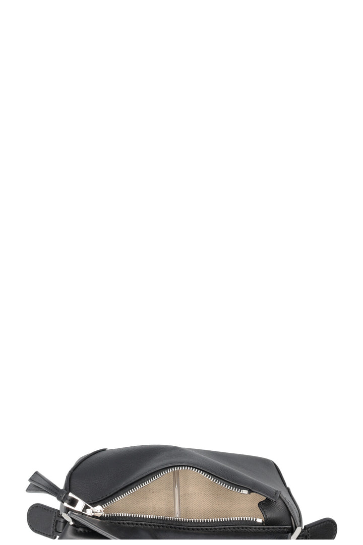 LOEWE Mini Puzzle Bag Black Leather Black