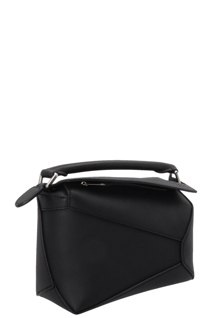 LOEWE Mini Puzzle Bag Black Leather Black