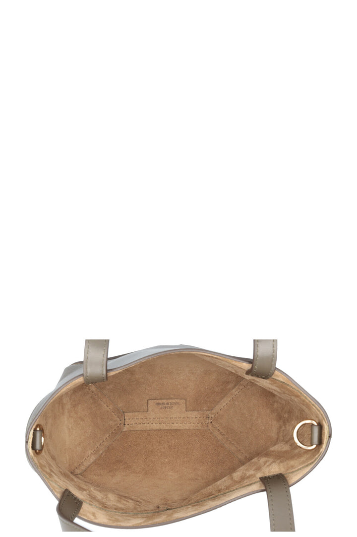 LOEWE Puzzle Fold Bucket Bag in Khaki Leather